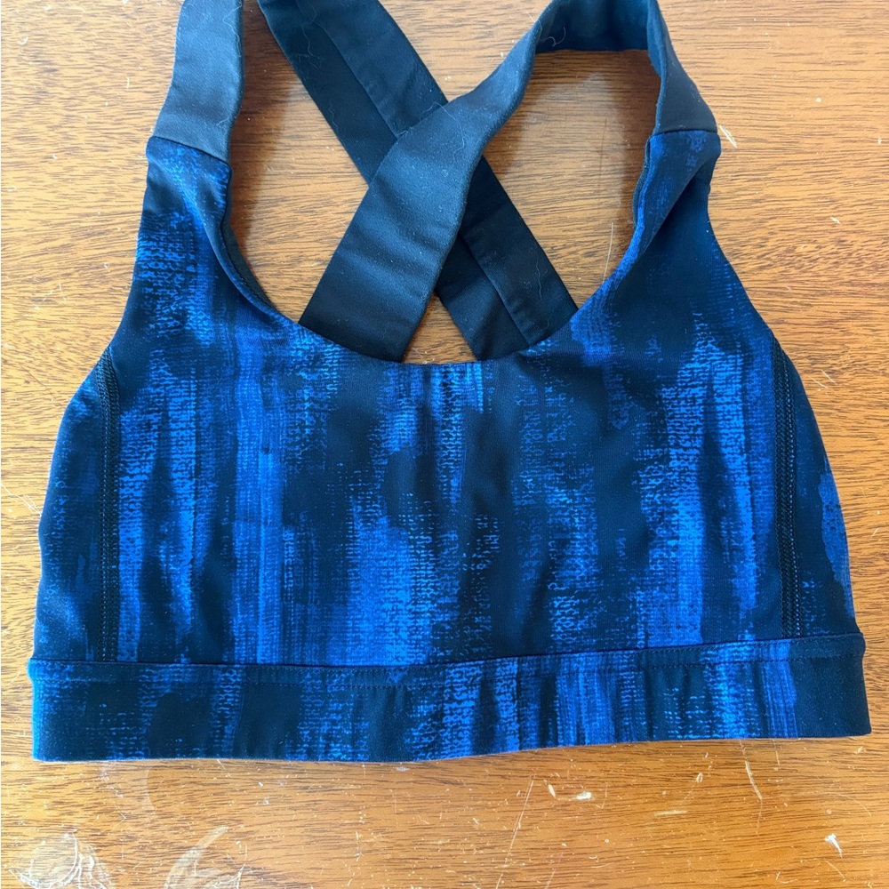Lululemon Athletica Black and Blue Sports Bra